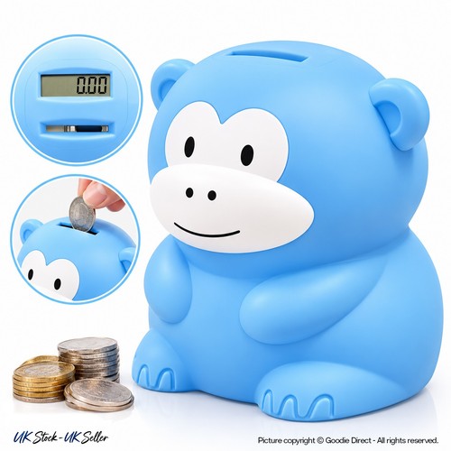 Digital coin counting piggy - counting,