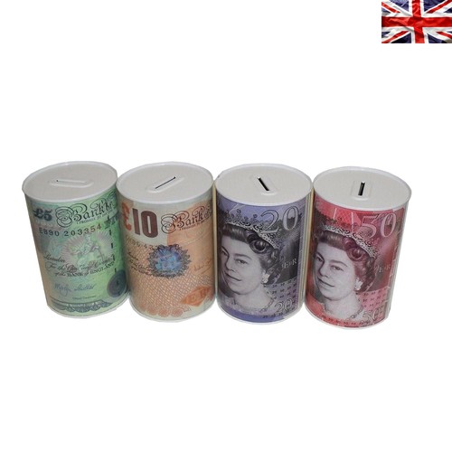 Sterling money box - tin,