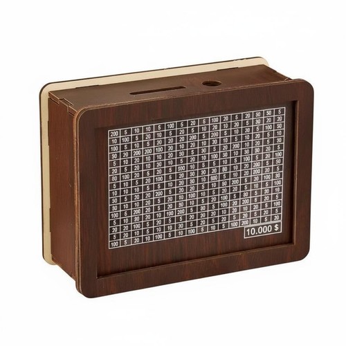 Salvadanaio legno con - in,