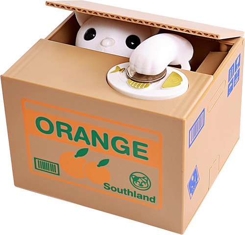 Salvadanaio gatto ruba monete - salvadanaio,