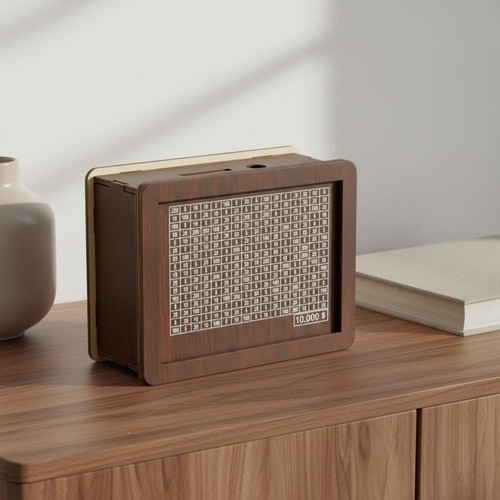 Salvadanaio legno con - legno,